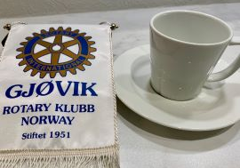 Kaffe og prat - og litt Rotary-stoff